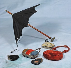 DOLL PURSES AND PARASOL