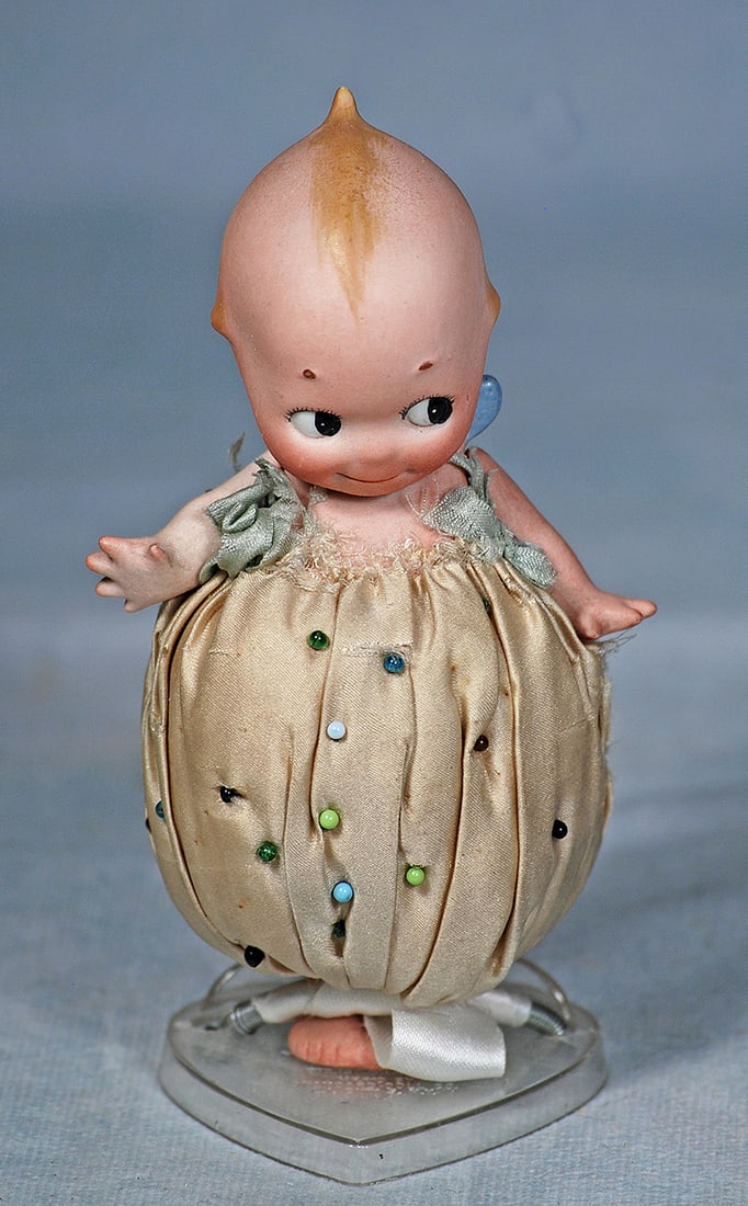 GERMAN BISQUE KEWPIE AS PINCUSHION (1 of 1)