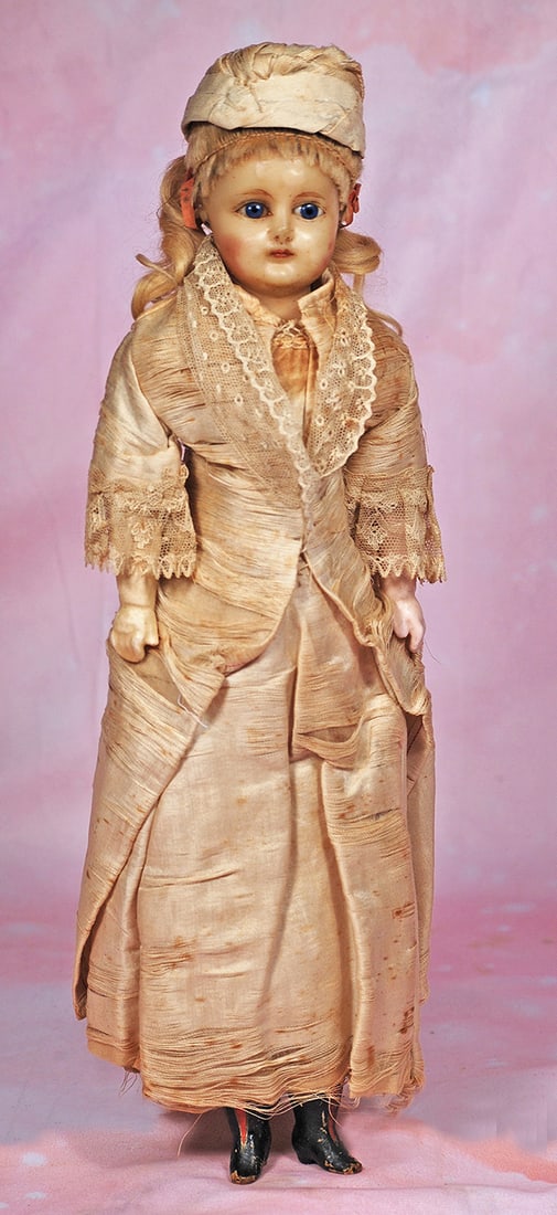 GERMAN POURED WAX OVER PAPER MACHE IN ORIGINAL COSTUME (1 of 2)