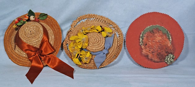 THREE DOLL BONNETS