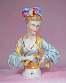 GERMAN PORCELAIN HALF DOLL