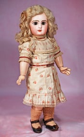 FRENCH BISQUE BEBE BY JUMEAU WITH ORIGINAL DRESS AND SHOES