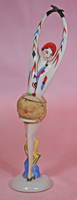 GERMAN PORCELAIN HALF DOLL AS PINCUSHION