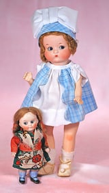 GERMAN ALL-BISQUE GOOGLY IN ORIGINAL COSTUME