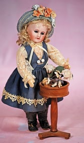 PETITE FRENCH BISQUE DOLL BY S