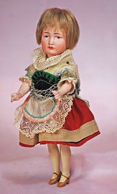 PETITE GERMAN BISQUE CHARACTER, GRETCHEN, 114, BY KAMMER AND REINHARDT