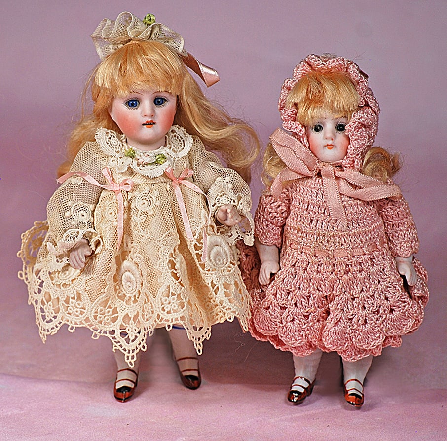 TWO GERMAN ALL-BISQUE DOLLS BY KESTNER (1 of 1)