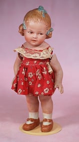 RARE GERMAN ALL-BISQUE ?THREE-BOW? CHARACTER 10490 BY GEBRUDER HEUBACH