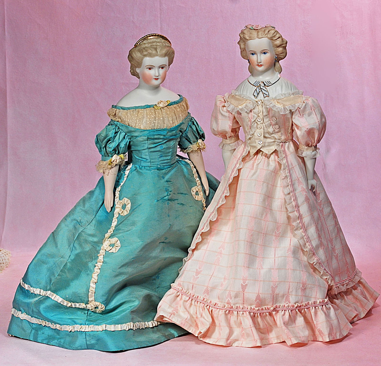 TWO ARTIST BISQUE PARIAN TYPE LADY DOLLS (1 of 2)