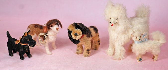 FIVE MINIATURE AND SMALL PUPS
