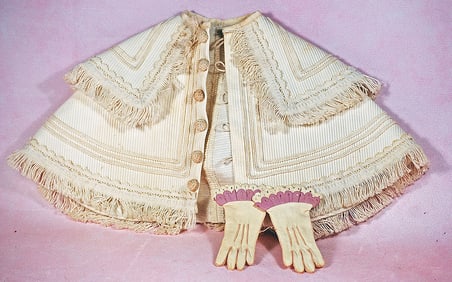 CAPE AND GLOVES FOR POUPEE