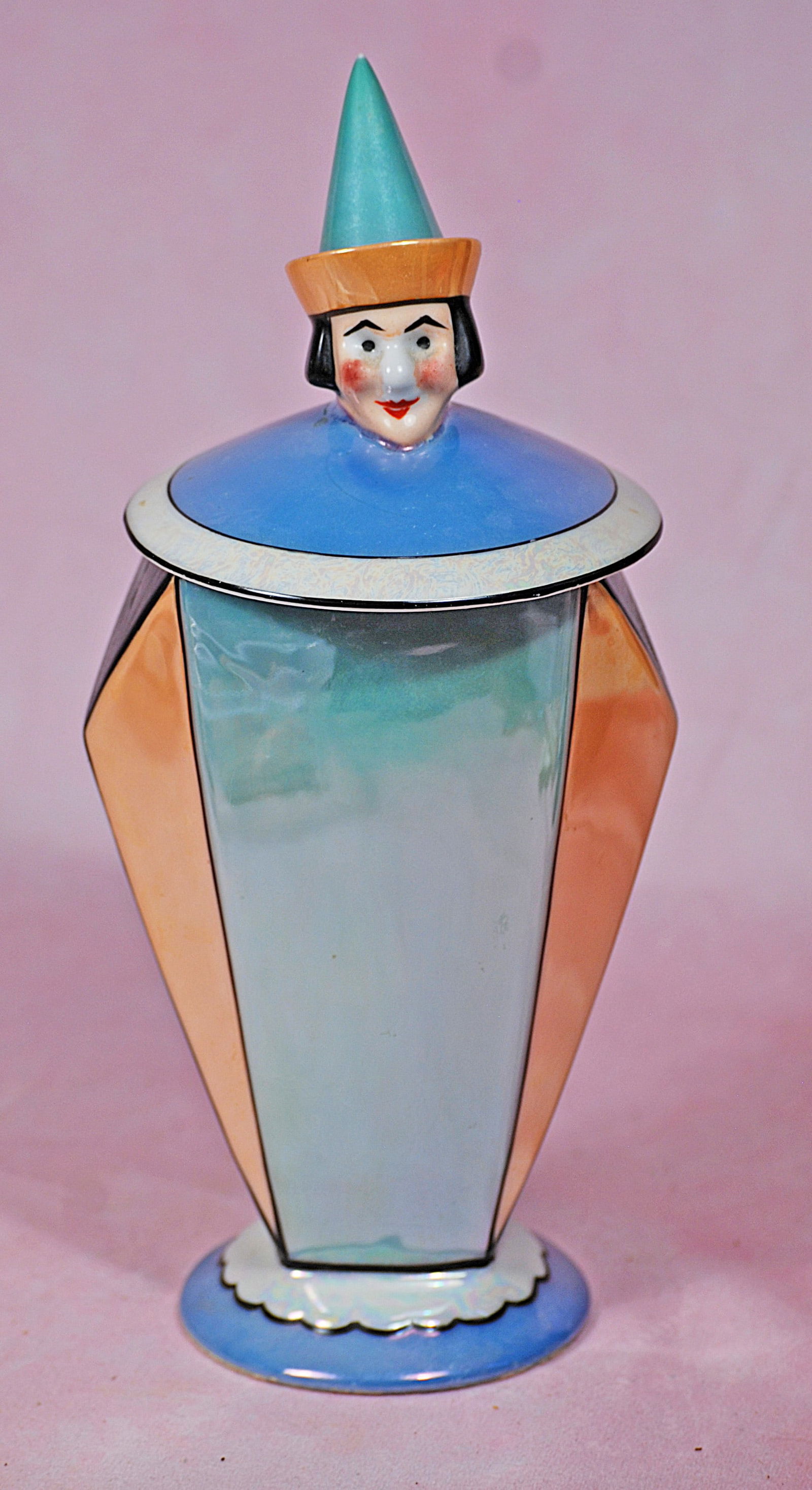 ART DECO FIGURAL PORCELAIN DRESSER JAR BY NORITAKE (1 of 1)