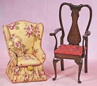 TWO DOLL CHAIRS