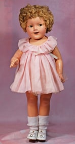 LARGE FLIRTY-EYED SHIRLEY TEMPLE COMPOSITION DOLL BY IDEAL.