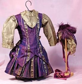 ILK DOLL DRESS AND BONNET..