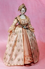BISQUE PORTRAIT DOLL WITH SCULPTED BONNET BY ARTIST BEVERLY WALTER