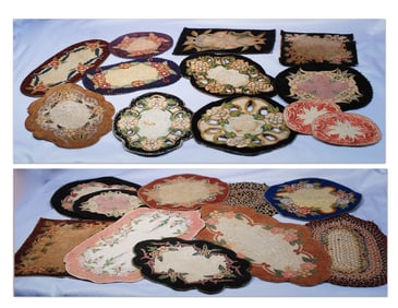 WENTY-TWO ASSORTED DOLLHOUSE RUGS.
