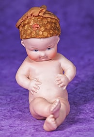 GERMAN ALL-BISQUE CHARACTER BY GEBRUDER HEUBACH.