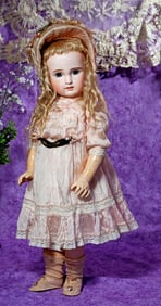 BEAUTIFUL FRENCH BISQUE FIGURE A BEBE BY JULES STEINER.