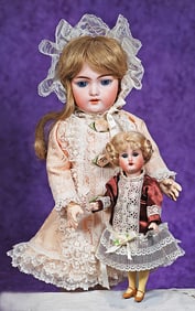 TINY GERMAN BISQUE FLAPPER DOLL BY KAMMER AND REINHARDT.