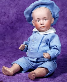 GERMAN BISQUE POUTY CHARACTER BY GEBRUDER HEUBACH.