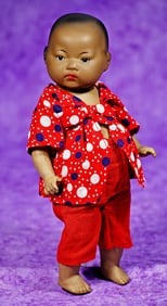 GERMAN BISQUE, 353, CHARACTER BY MARSEILLE WITH BROWN COMPLEXION.