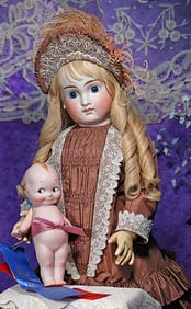 VERY LOVELY, EARLY CLOSED MOUTH DOLL BY KESTNER.
