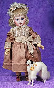 LOVELY FRENCH BISQUE INCISED DEPOSE BEBE BY EMILE JUMEAU. (1 of 2)