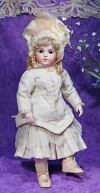 RARE TRANSITIONAL MODEL OF FRENCH BISQUE BRU BEBE BY LEON CASIMIR BRU.