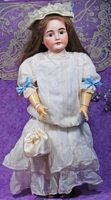 LARGE GERMAN BISQUE CHILD BY KESTNER. 32”.