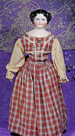 LARGE GERMAN PORCELAIN LADY WITH PINK TONE COMPLEXION.