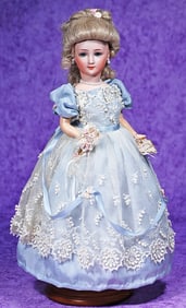 GERMAN BISQUE FLAPPER LADY BY SIMON AND HALIBIG. 13”.