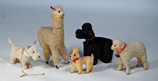 FIVE MINIATURE ANIMALS