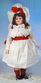 GERMAN BISQUE THREE-FACE CHARACTER DOLL BY CARL BERGNER.