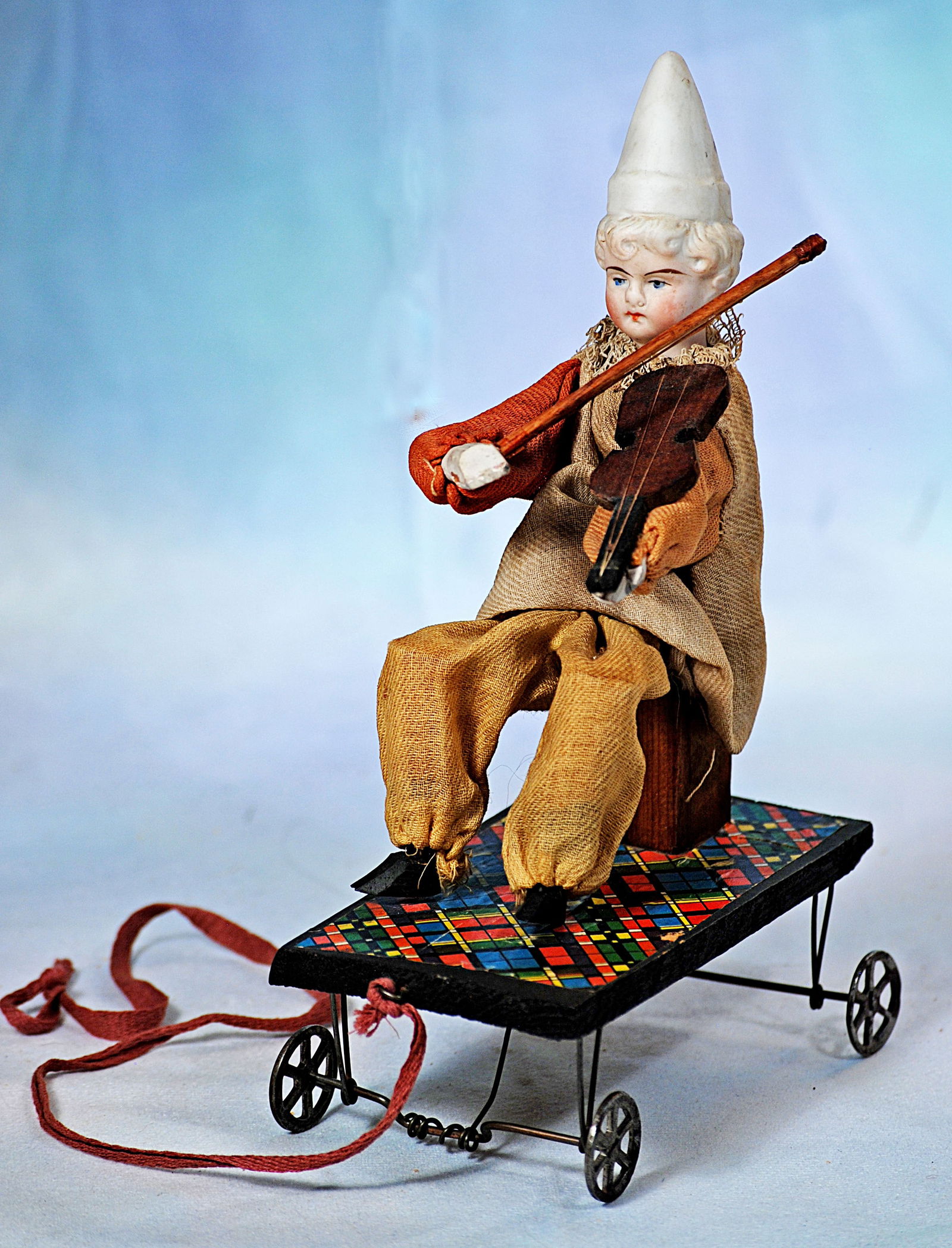 GERMAN BISQUE MECHANICAL PULL TOY - 2