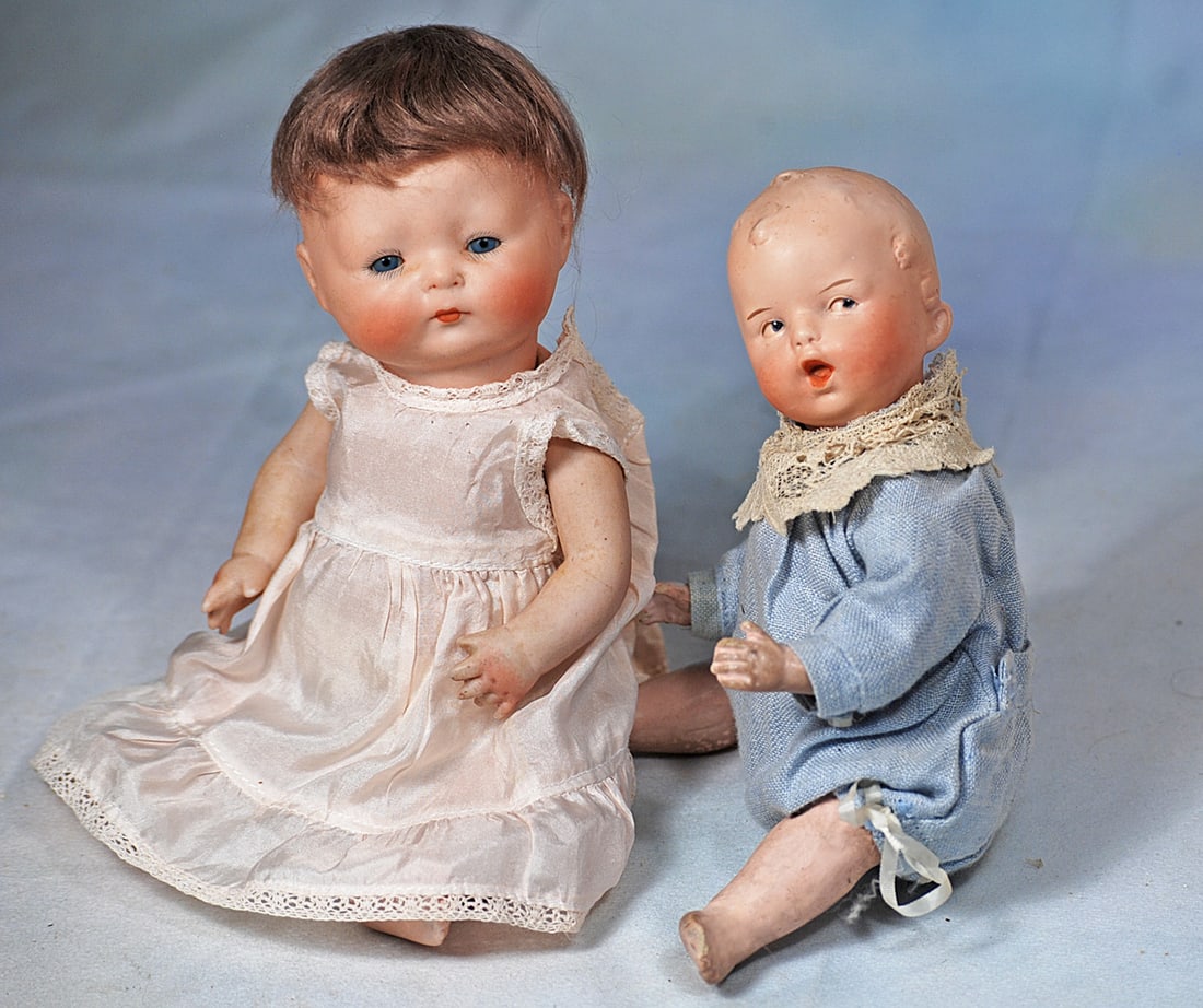RARE LITTLE GERMAN BISQUE CHARACTER BABY BY GEBRUDER HEUBACH (1 of 2)