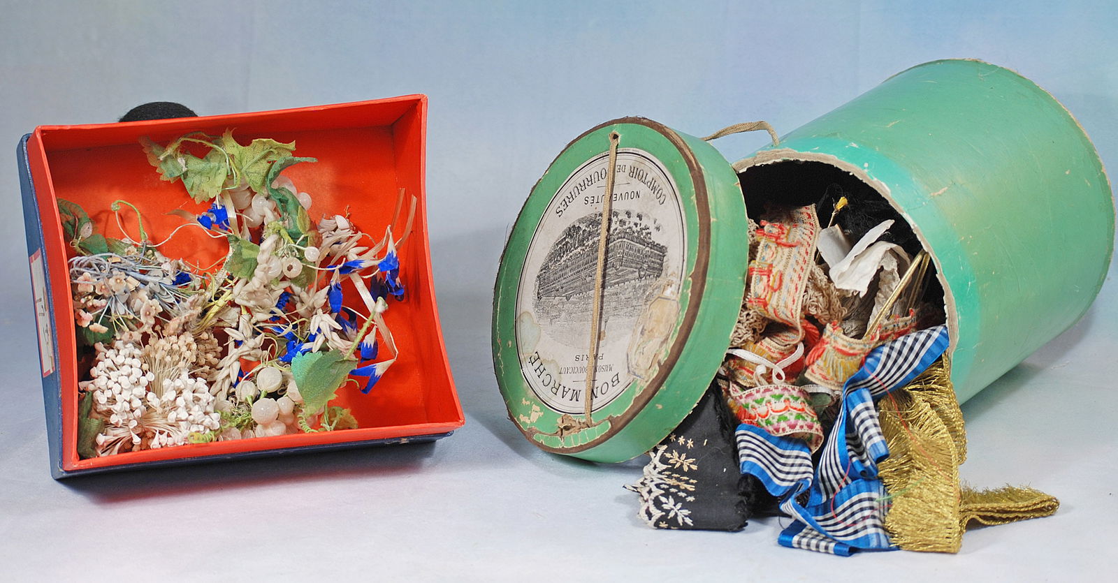 ASSORTMENT OF TRIMS,RIBBONS AND FLOWERS FOR DOLL COSTUMING (1 of 1)