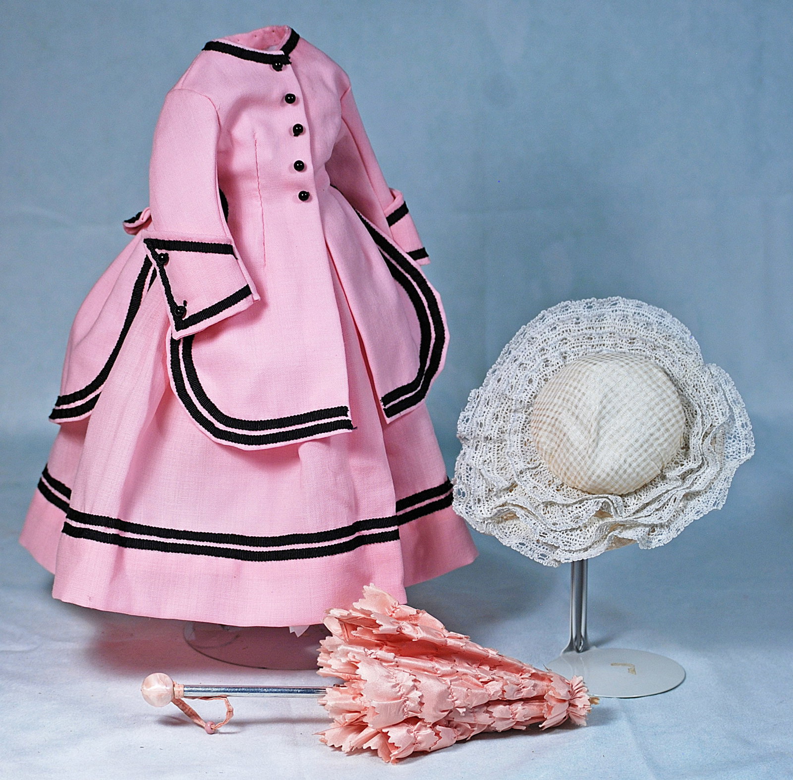 FASHION GOWN, PARASOL, BONNET (1 of 1)