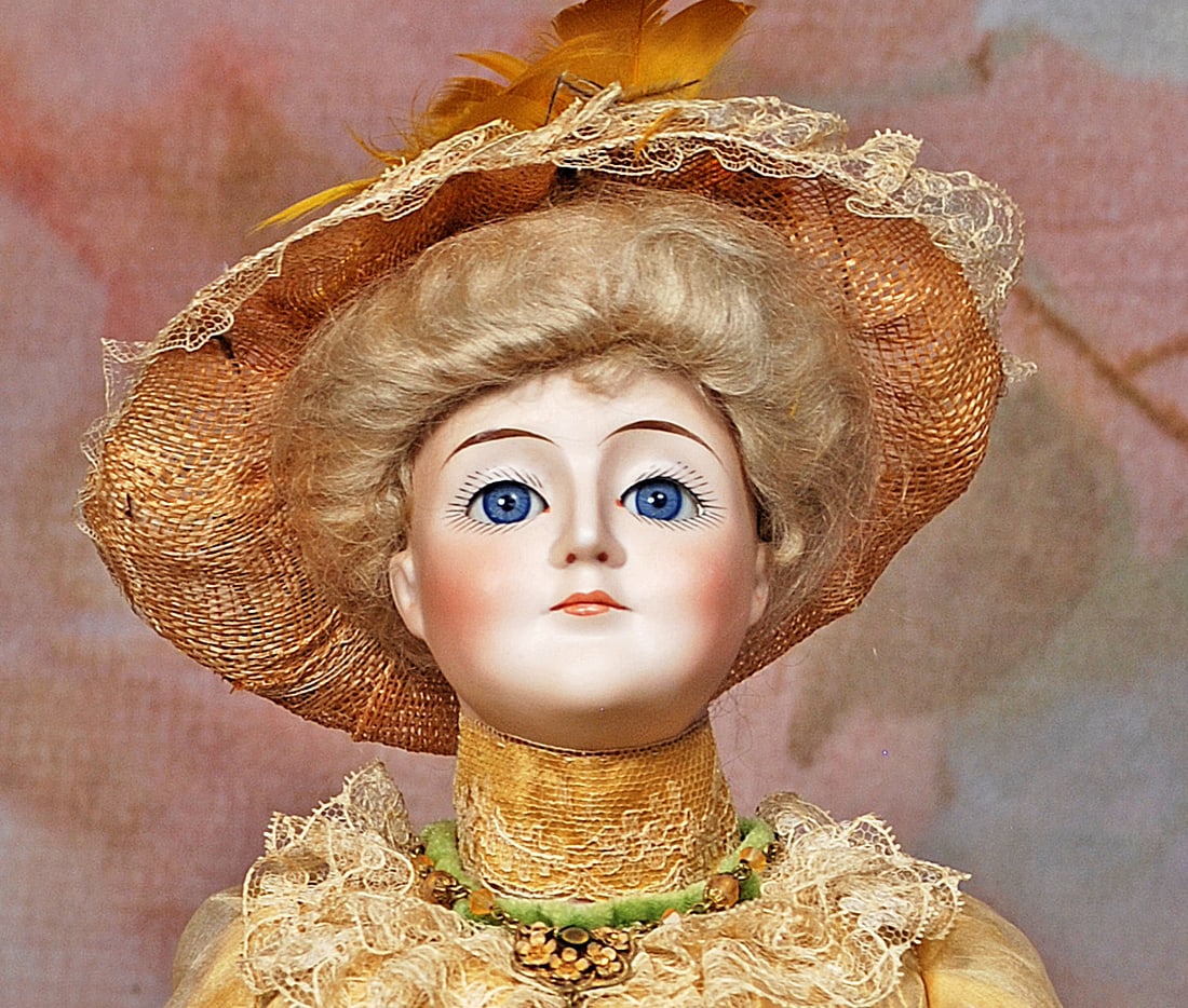GERMAN BISQUE GIBSON GIRL LADY DOLL BY KESTNER. (1 of 2)