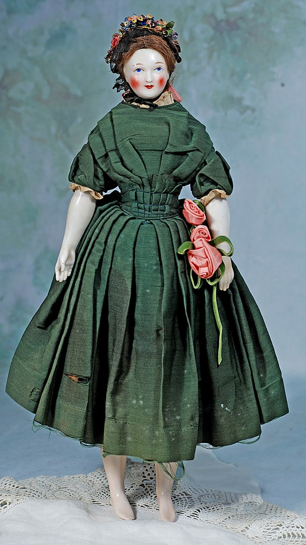 RARE CZECH PORCELAIN LADY BY SCHLAGGENWALD (1 of 2)