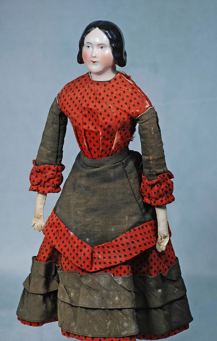 EARLY GERMAN PORCELAIN LADY WITH RARE COIFFURE ATTRIBUTED TO KPM (1 of 3)