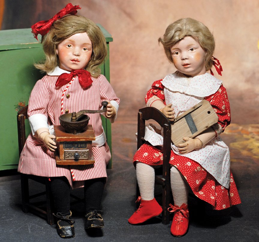 SCHOENHUT CARVED WOODEN CHARACTER DOLL #310. Marks:: SCHOENHUT CARVED WOODEN CHARACTER DOLL #310. Marks: Incised Schoenhut mark. 16”. Carved wooden socket head on spring-jointed wooden body, painted intaglio brown eyes, feathered brows, closed mouth,