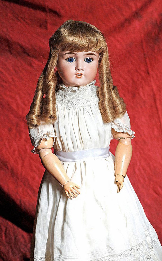 GERMAN BISQUE DOLL BY SCHOENAU & HOFFMEISTER. Marks S Feb 23, 2014