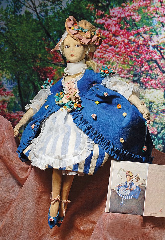 ITALIAN SALON DOLL BY LENCI KNOWN AS “THE SHEPERDESS”,: ITALIAN SALON DOLL BY LENCI KNOWN AS “THE SHEPERDESS”, CIRCA 1925/1926. 28” (71 cm.) Felt swivel head with pressed and painted facial features, painted brown side-glancing eyes with brown eyelin