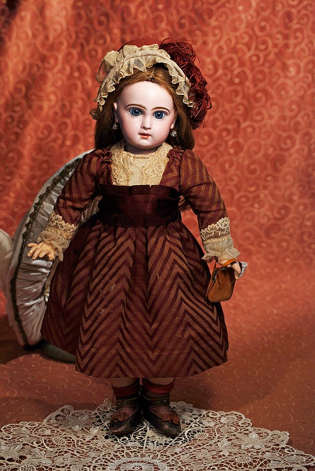 Poupée Bisque Jumeau Reproduction Antique Par Chris Mol (Modèle AX098) - 20 Cm