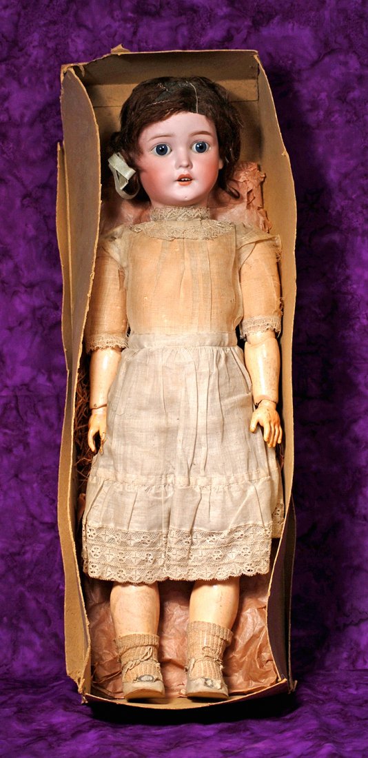 GERMAN BISQUE “PANSY” DOLL IN ORIGINAL PRESENTATION.