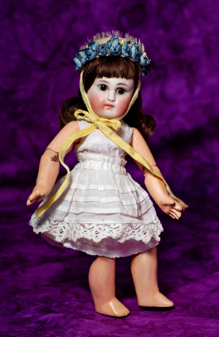 TINY FRENCH-TYPE BELTON BISQUE DOLL.  Marks:  134. (1 of 2)