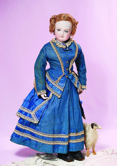 PETITE FRENCH BISQUE POUPEE ATTRIBUTED TO JUMEAU WITH (1 of 2)