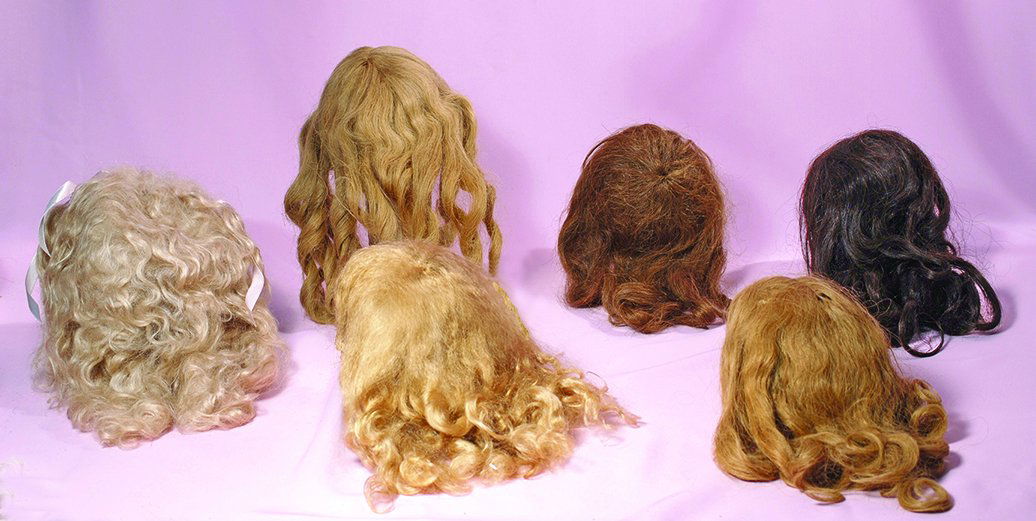 SIX DOLL WIGS.  Includes: Wendy Feidt size 13 ½ blonde (1 of 1)