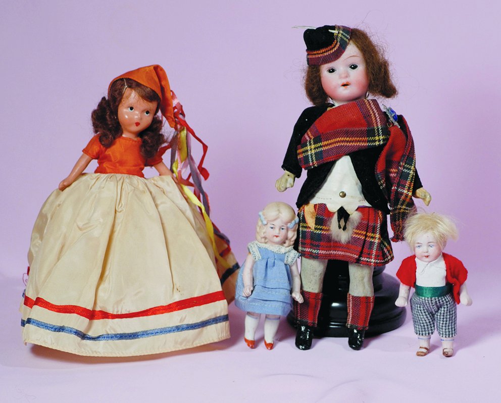 LOT OF FOUR BISQUE DOLLS.  (1) 9” all-original doll by (1 of 1)